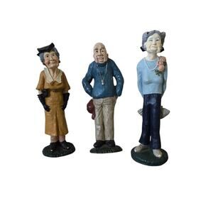 Hartford Crunkleton Set of 3 Senior Citizen Figurines